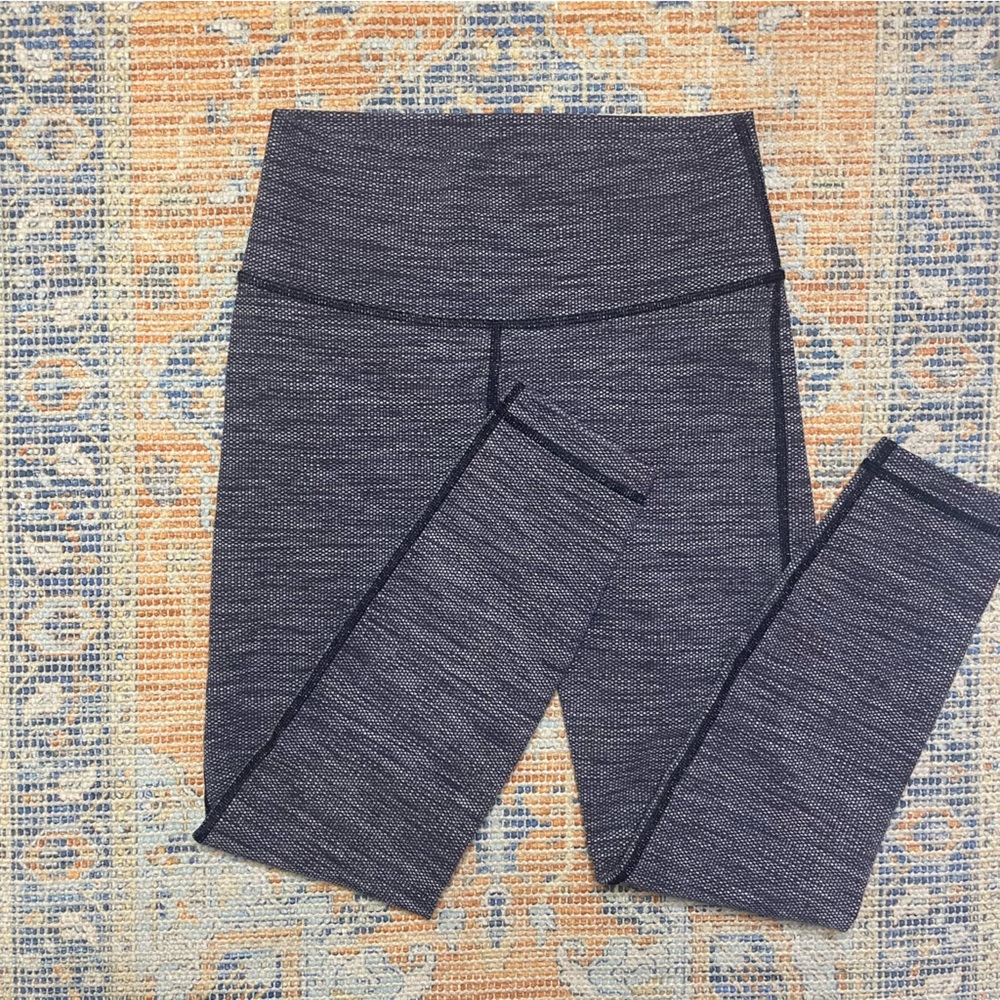 Lululemon Heathered Gray Wunder Under Crop 7/8 Legging Mid Rise 4/6